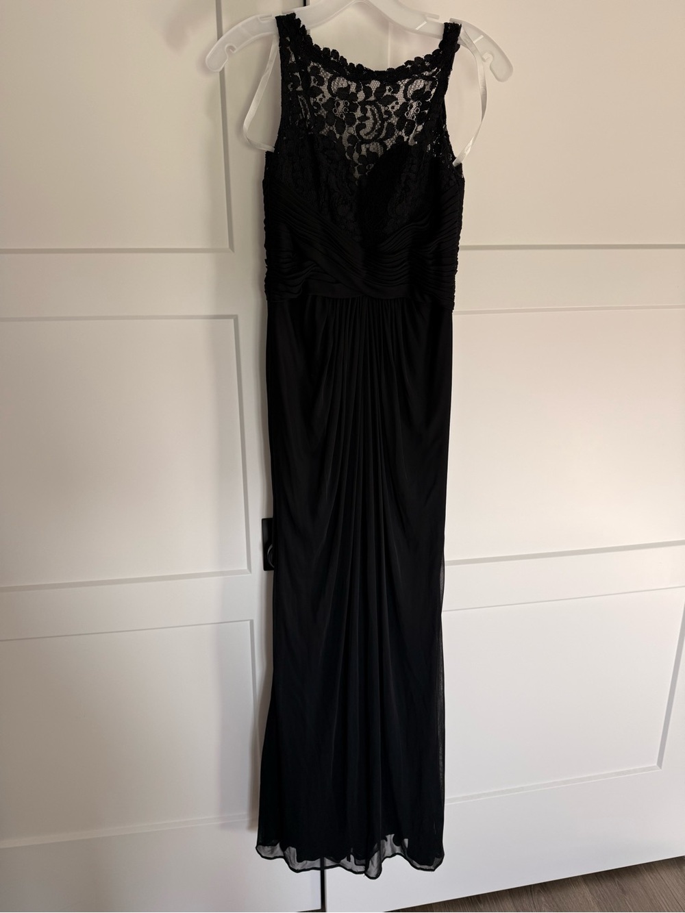 David’s Black Lace Evening Dress
